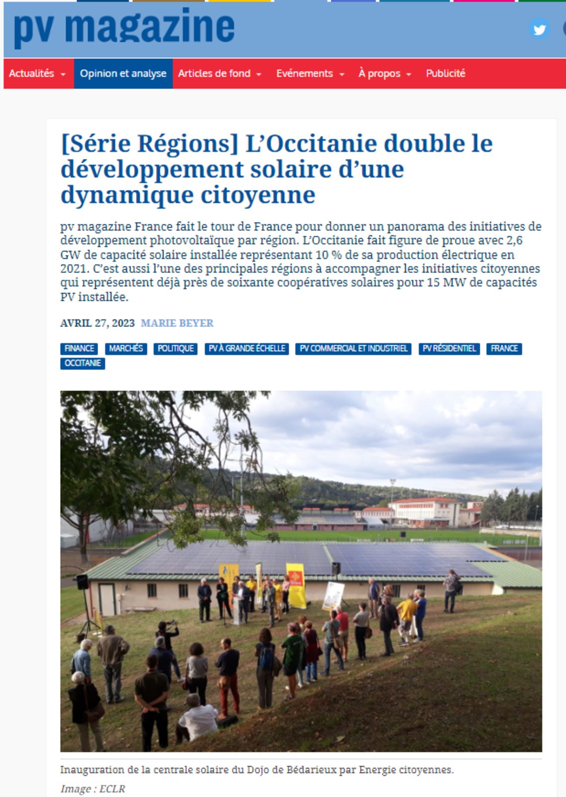 L’Occitanie double le développement solaire d’une dynamique citoyenne