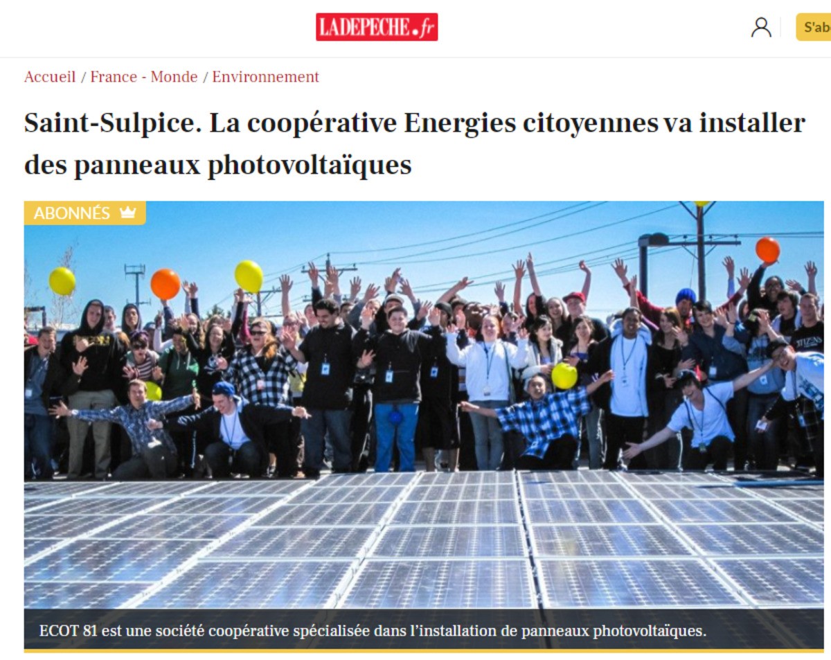 Saint-Sulpice. La coopérative Energies citoyennes va installer des panneaux photovoltaïques