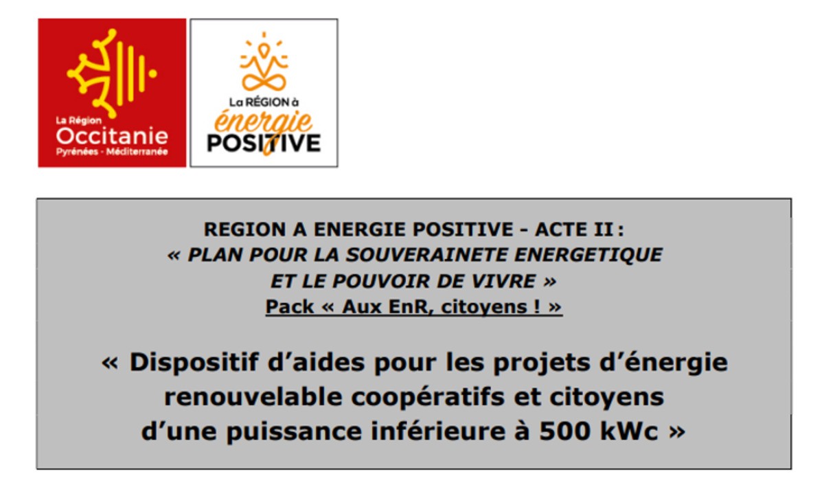 Dispositif d’aides pour les projets d’énergie renouvelable coopératifs et citoyens d’une puissance inférieure à 500 kWc