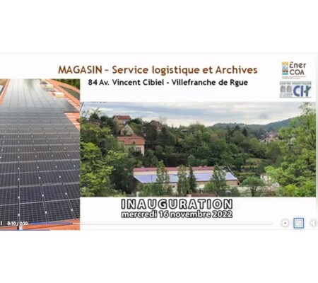 L’INAUGURATION  des panneaux photovoltaïques sur le magasin de l’Hôpital le 16 novembre (Villefranche de Rouergue)