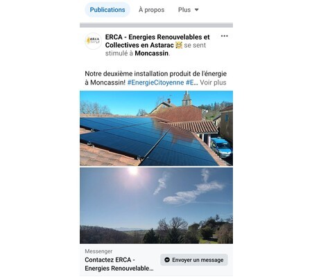 Actualité FaceBook  Energies renouvelables et collectives en Astarac
